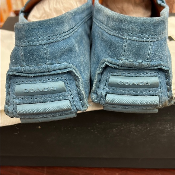 Coach women  Loafers in Blue Suede - Picture 4 of 7